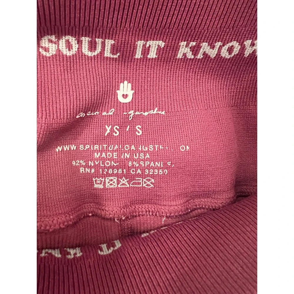 Women's Spiritual Gangster Self Love High Waisted Leggings‎ Mauve Sz XS/S